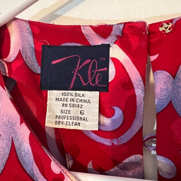 VINTAGE 100% Silk Dress ❤️ - Picture 4 of 7